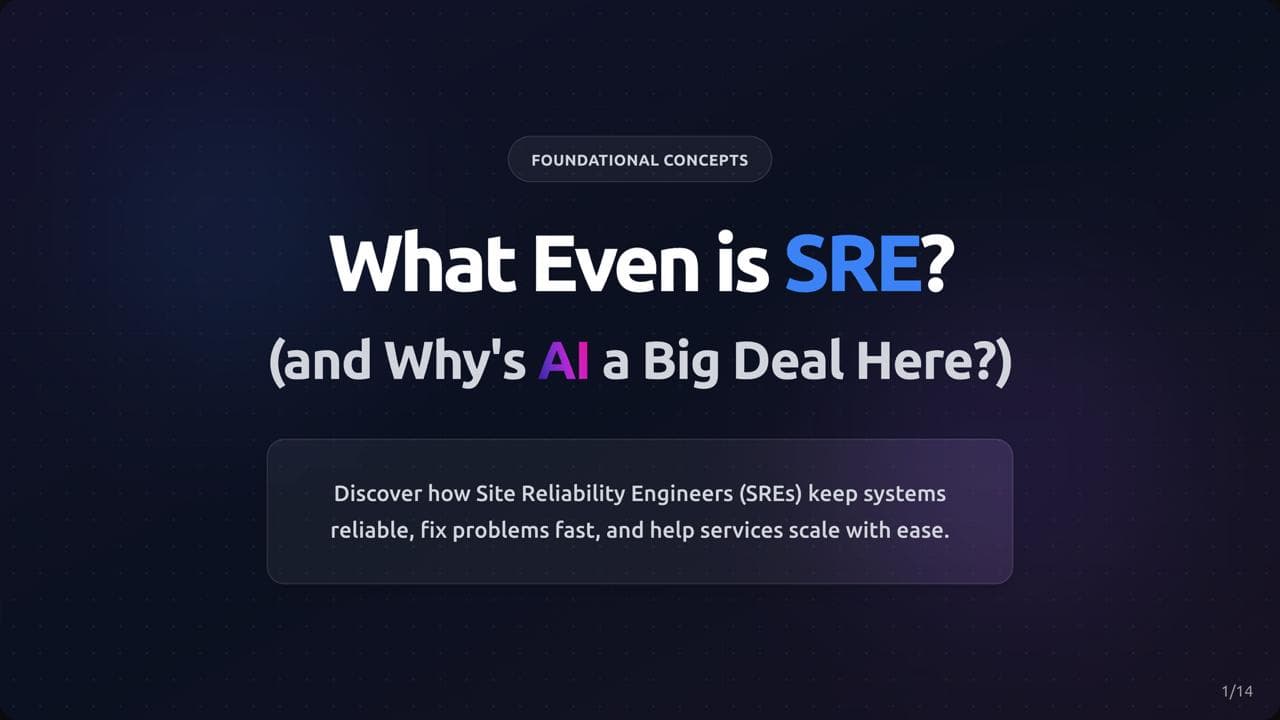 What Even is SRE? (and Why's AI a Big Deal Here?)