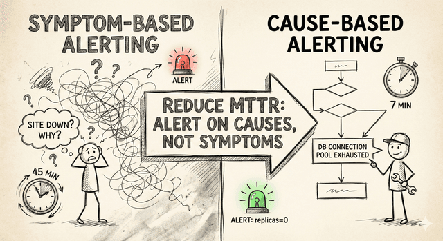 Alert on Causes, Not Symptoms: The Fastest Way to Reduce MTTR